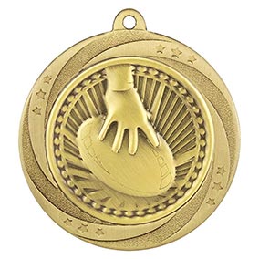 Gold Superstar Rugby Medal 60mm