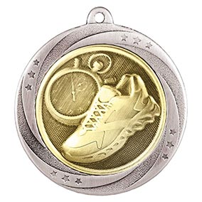 Silver Superstar Running Medal 60mm