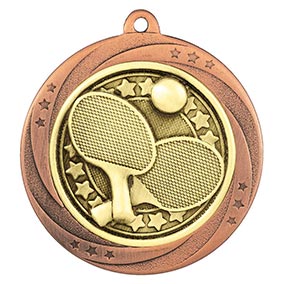 Bronze Superstar Table Tennis Medal 60mm