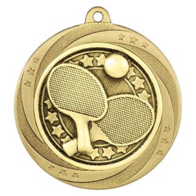 Gold Superstar Table Tennis Medal 60mm