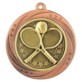 Bronze Superstar Tennis Medal 60mm