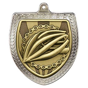Silver Cobra Shield Cycling Medal 70mm
