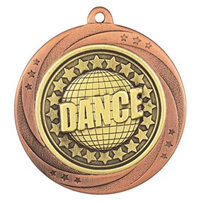 Bronze Superstar Dance Medal 60mm