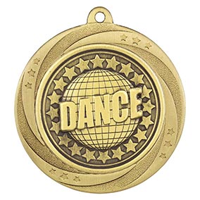 Gold Superstar Dance Medal 60mm