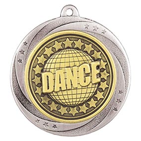 Silver Superstar Dance Medal 60mm
