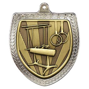 Silver Cobra Shield Gymnastics Medal 70mm
