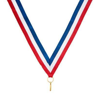 20mm safety ribbon red white blue