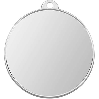 3in Silver Finish Plain Medal - With Loop