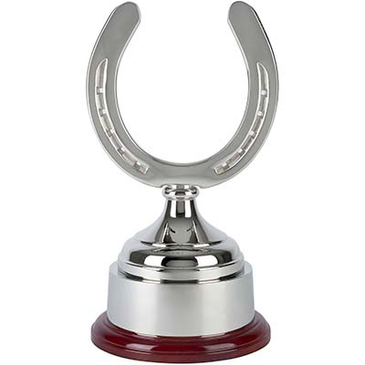 14in Nickel Plated Horse Shoe Cup