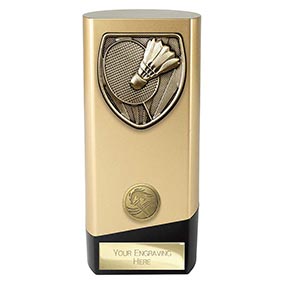 Gold Prime Cobra Badminton Trophy 160mm