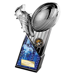 The Marauders Blue Shirt Rugby Trophy 190mm