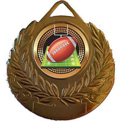 American Football 50mm Gold Medal