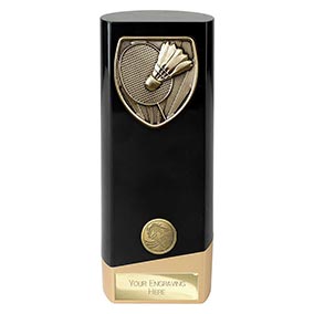 Black Prime Cobra Badminton Trophy 190mm