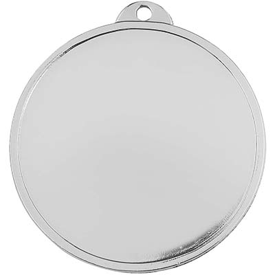50mm Silver Finish Plain Medal