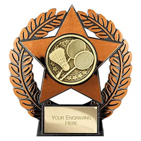 Emperor Star Bronze Badminton Plaque