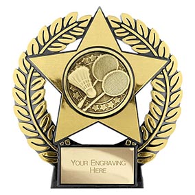 Emperor Star Gold Badminton Plaque