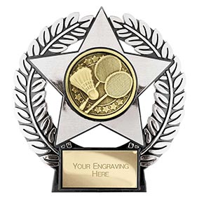 Emperor Star Silver Badminton Plaque