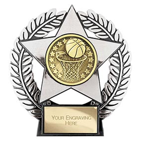 Emperor Star Silver Basketball Plaque