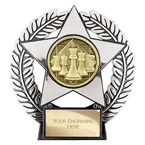 Emperor Star Silver Chess Plaque
