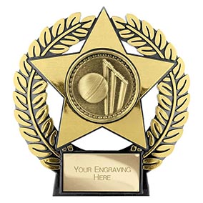 Emperor Star Gold Cricket Plaque