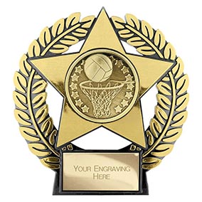 Emperor Star Gold Netball Plaque