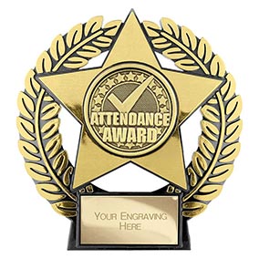 Emperor Star Gold Attendance Award Plaque