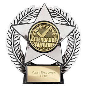 Emperor Star Silver Attendance Award Plaque