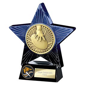 Blue Superstar Rugby Trophy 140mm
