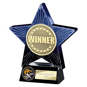 Blue Superstar Winner Trophy 140mm
