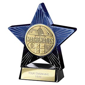 Blue Superstar Maths Award 110mm