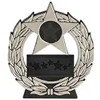 Mega star silver Plaque 4in