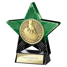 Green Superstar Rugby Trophy 110mm