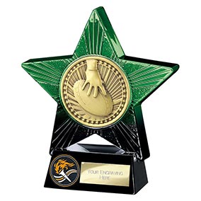 Green Superstar Rugby Trophy 140mm