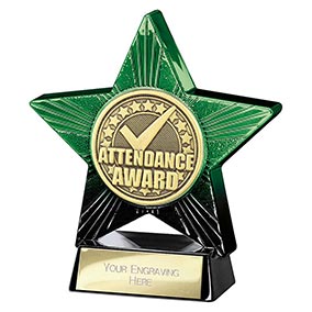 Green Superstar Attendance Award 110mm