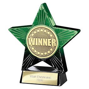Green Superstar Winner Trophy 110mm