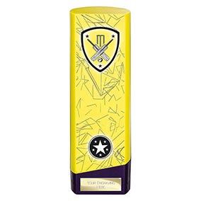 Yellow Prime Cricket Trophy 220mm
