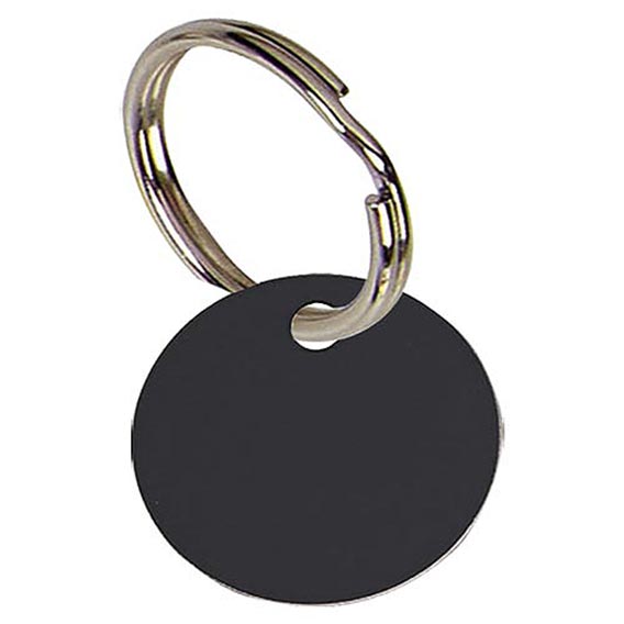 Round Black Anodised Alum Tag