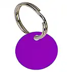 Round Purple Pet Tag 27mm