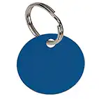 Round Blue Pet Tag 27mm