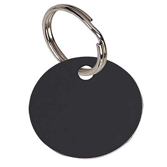 Round Black Anodised Alum Tag