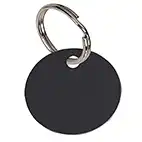 Round Black Pet Tag 27mm