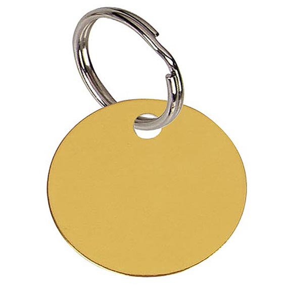 Round Gold  Anodised Alum Tag