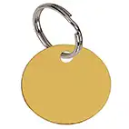Round Gold Pet Tag 27mm