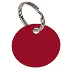 Round Red Pet Tag 27mm