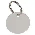 Round Silver Pet Tag 27mm