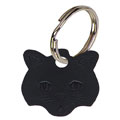 Cat face Black Anodised Alum Tag