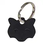 Cat Face Black Pet Tag 23mm