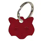 Cat Face Red Pet Tag 23mm