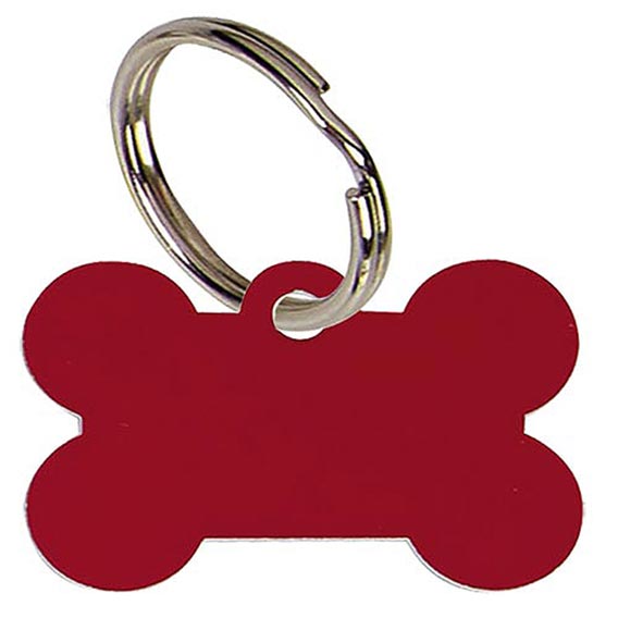 Bone Red Anodised Alum Tag