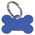 Bone Blue Pet Tag 38mm